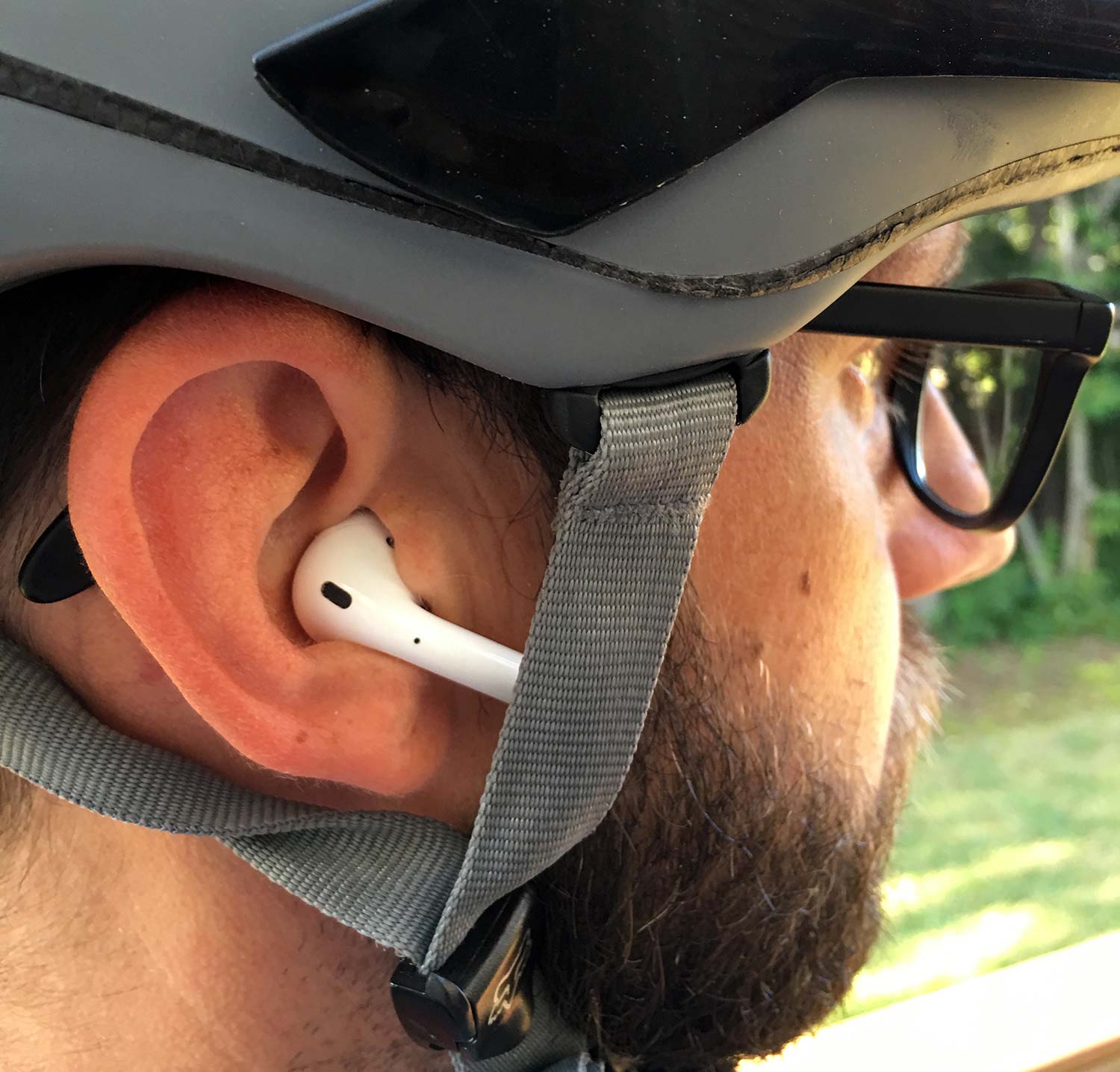 AirPods with Bike Helmet